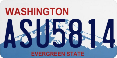 WA license plate ASU5814