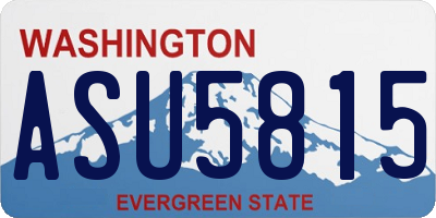 WA license plate ASU5815