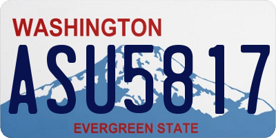 WA license plate ASU5817