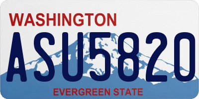 WA license plate ASU5820
