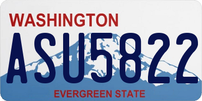 WA license plate ASU5822