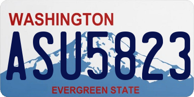 WA license plate ASU5823