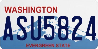 WA license plate ASU5824