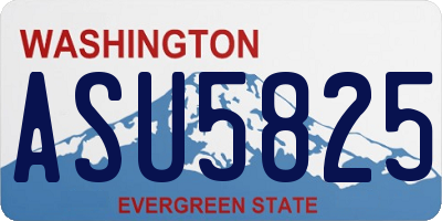 WA license plate ASU5825