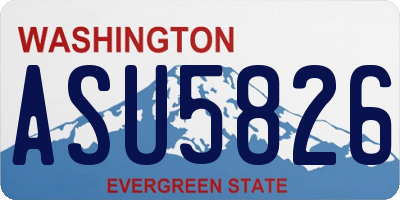WA license plate ASU5826
