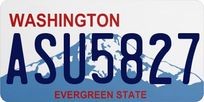 WA license plate ASU5827