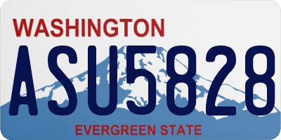 WA license plate ASU5828