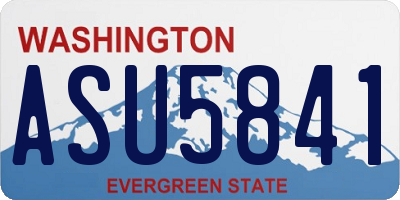 WA license plate ASU5841