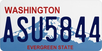 WA license plate ASU5844