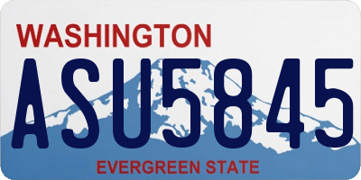 WA license plate ASU5845