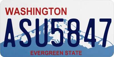 WA license plate ASU5847