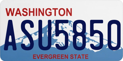 WA license plate ASU5850