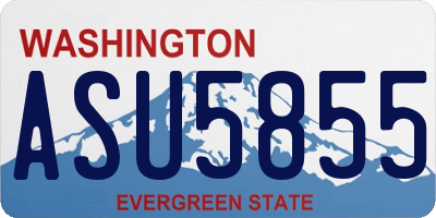 WA license plate ASU5855