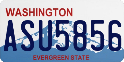 WA license plate ASU5856