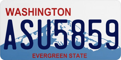 WA license plate ASU5859
