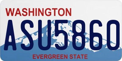 WA license plate ASU5860