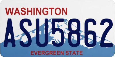 WA license plate ASU5862