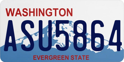 WA license plate ASU5864