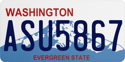 WA license plate ASU5867