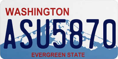 WA license plate ASU5870