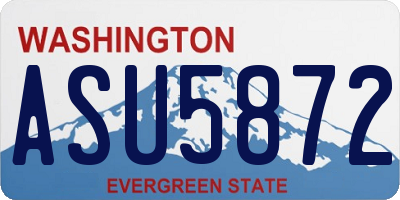 WA license plate ASU5872