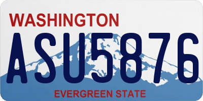 WA license plate ASU5876