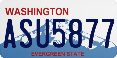 WA license plate ASU5877