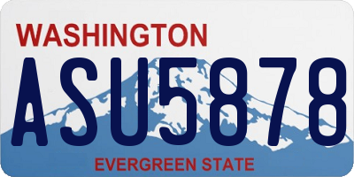 WA license plate ASU5878