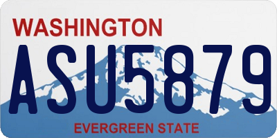 WA license plate ASU5879