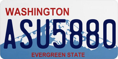 WA license plate ASU5880