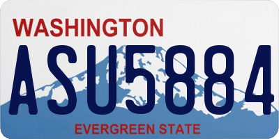 WA license plate ASU5884