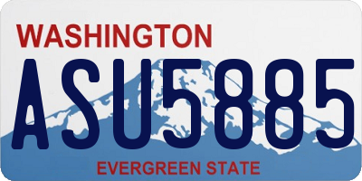 WA license plate ASU5885