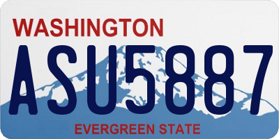 WA license plate ASU5887