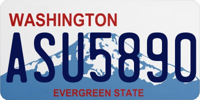 WA license plate ASU5890