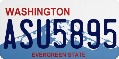 WA license plate ASU5895