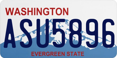 WA license plate ASU5896