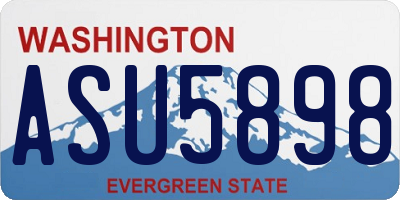 WA license plate ASU5898