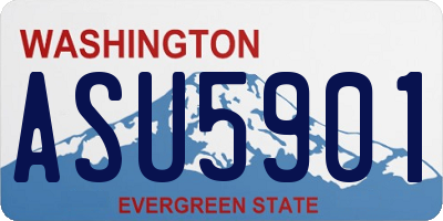 WA license plate ASU5901
