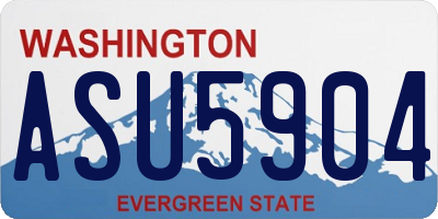 WA license plate ASU5904