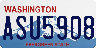 WA license plate ASU5908