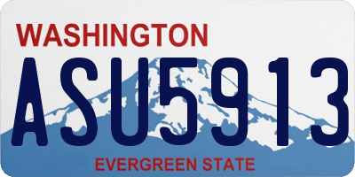WA license plate ASU5913