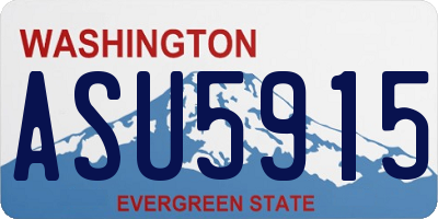 WA license plate ASU5915
