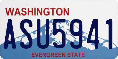 WA license plate ASU5941