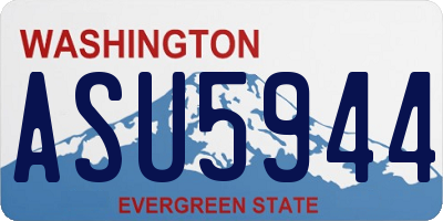 WA license plate ASU5944