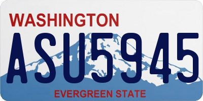 WA license plate ASU5945