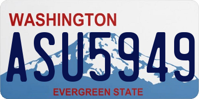 WA license plate ASU5949