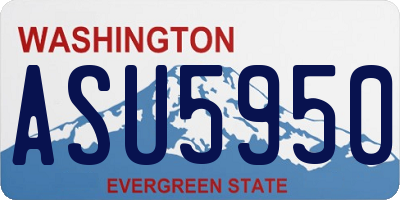 WA license plate ASU5950