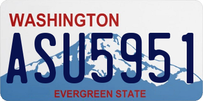 WA license plate ASU5951