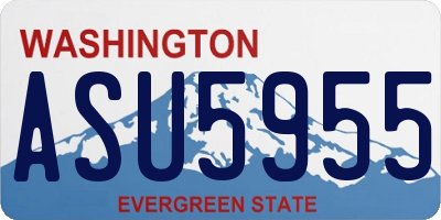 WA license plate ASU5955