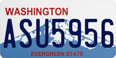 WA license plate ASU5956